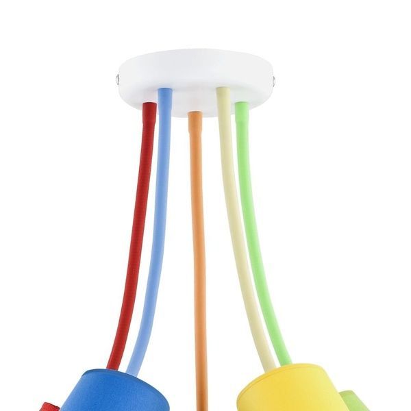 Підвісний світильник, люстра TK LIGHTING TKL2107 WIRE COLOUR 5хE27 IP20 кольоровий TKL2107 фото