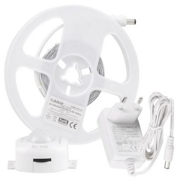 Світлодіодна стрічка LED з блоком живлення та PIR датчиком Polux 12V 2m 4000K IP20 білий 5901508316394 5901508316394 фото