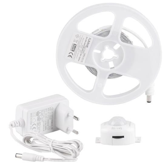 Светодиодная лента LED с блоком питания и PIR датчиком Polux 12V 2m 4000K IP20 белый 5901508316394 5901508316394 фото