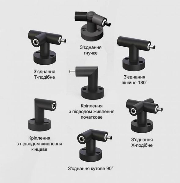 Крепление с подводом питания начальное (-) CUBELINE CON FRONT CUBELINE CON FRONT фото