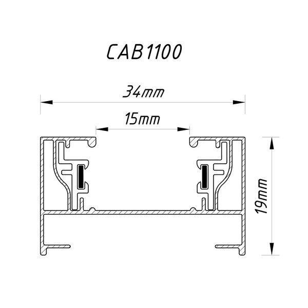 Шинопровод однофазный Feron CAB1100 3м черный 40003 фото