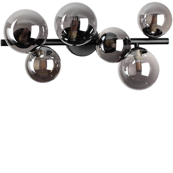 Стельова люстра IDEAL LUX IL309262 PERLAGE PL6 FUME' 6хG9 чорний IL309262 фото