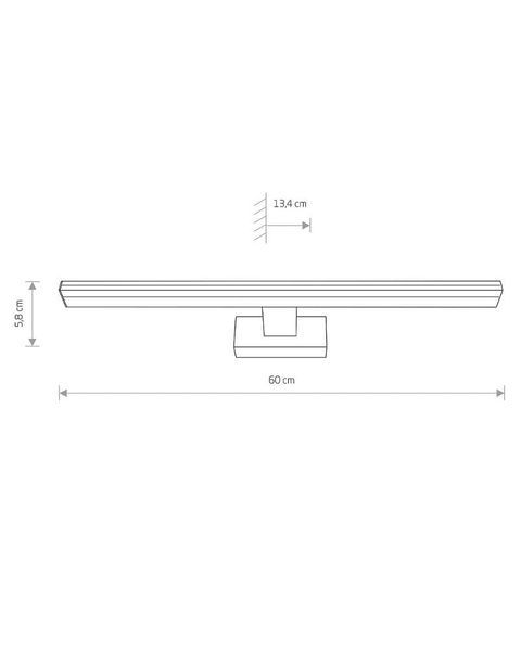 Светильник подсветка для зеркала Nowodvorski 8131 Picasso LED 1x12W 4000K 900Lm IP44 Chrom 8131 фото