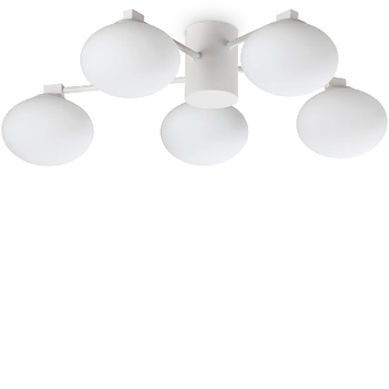 Люстра стельова IDEAL-LUX IL322698 HERMES PL5 D60 BIANCO 5хG9 білий IL322698 фото