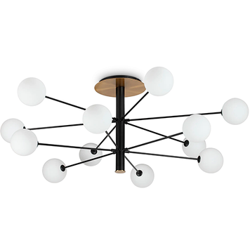 Люстра стельова IDEAL LUX IL273709 COSMOPOLITAN PL12 12хG9 чорний IL273709 фото
