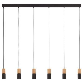 Подвесной светильник TK LIGHTING TKL6312 ELIT ELIT BLACK/WOOD 6xGU10 IP20 коричнево-черный TKL6312 фото