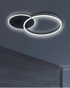 Люстра Goldlux 328229 Roman 2 Led 2x33W 4000K 2700Lm IP20 Черная 099048 фото