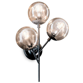 Бра, настенный светильник IDEAL-LUX IL187006 KEPLER AP3 3хЕ27 IP20 чёрный IL187006 фото