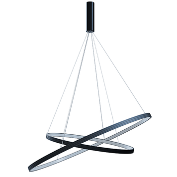 Светильник подвесной KLOODI KD-RG DUO 1000/1200 132W 3000К BK KD-RG DUO 1000/1200 BK фото