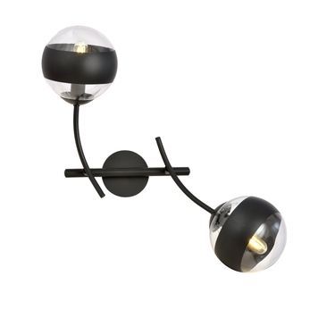 Настінний світильник Emibig HUNTER K2 BLACK/STRIPE Е14 IP20 1101/K2 чорний 1101/K2 фото