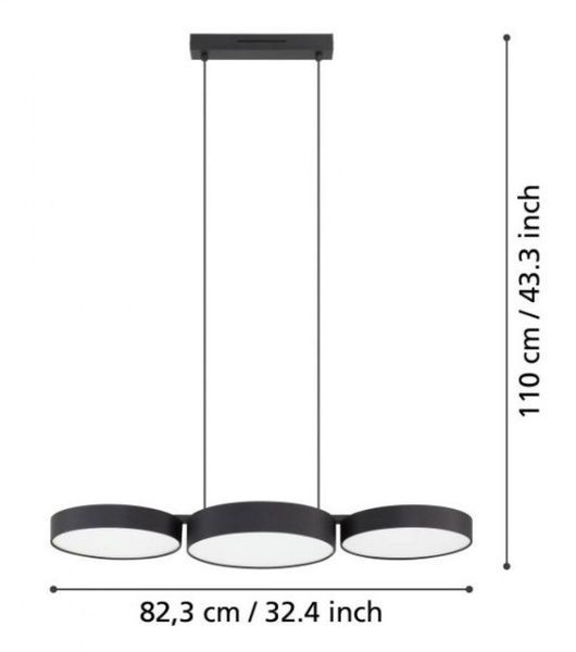 Подвесная люстра Eglo Е900854 BARBANO-Z pendant light, 7.5 Вт, 2550 лм, 2700К-6500К, RGB Е900854 фото