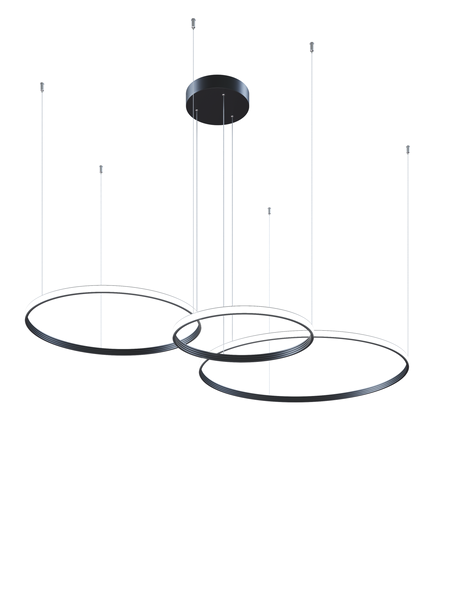Светильник подвесной KLOODI KD-RG MULTI UP 700/900/1100 162W 3000К BK KD-RG MULTI UP 700/900/1100 BK фото