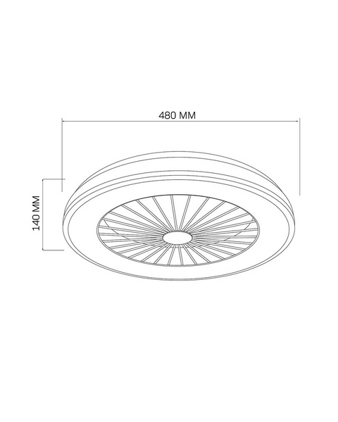 Люстра с вентилятором, светильник потолочный с пультом Goldlux 341297 Egypt LED 1x48W 3000K/4000K/6500K 5300Lm IP20 белая 341297 фото