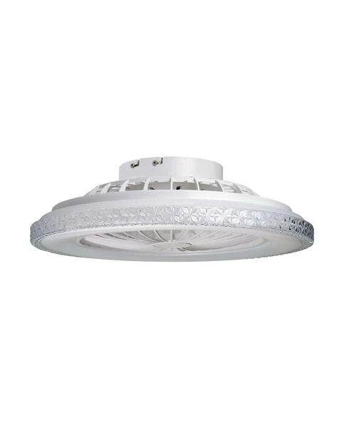Люстра с вентилятором, светильник потолочный с пультом Goldlux 341297 Egypt LED 1x48W 3000K/4000K/6500K 5300Lm IP20 белая 341297 фото