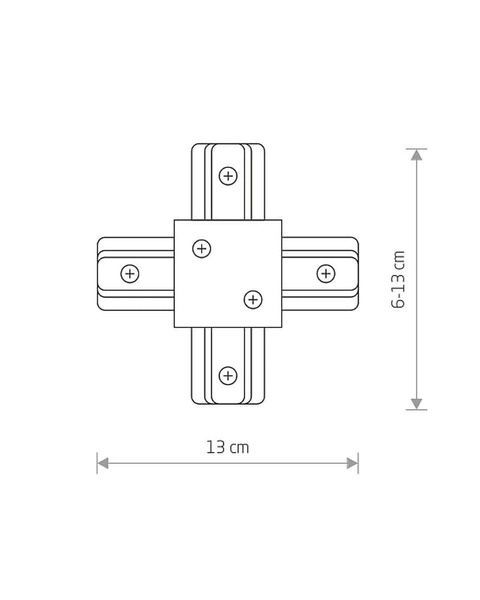Соединитель Nowodvorski 8836 Profile recessed x-connector IP20 Wh 8836 фото