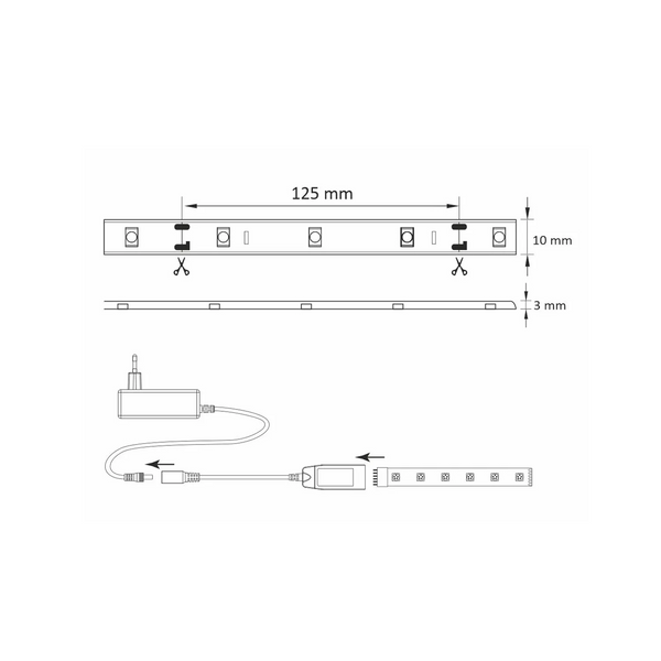Светодиодная лента POLUX 5901508313911 SMD LED WiFi 5м 3000K + 6000K + RGB IP65 1700lm музыкальная функция 5901508313911 фото