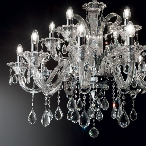 Кришталева люстра IDEAL LUX IL114170 COLOSSAL SP15 TRASPARENTE 15хЕ14 хром IL114170 фото