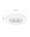 Люстра с вентилятором, светильник потолочный с пультом Goldlux 341297 Egypt LED 1x48W 3000K/4000K/6500K 5300Lm IP20 белая 341297 фото 7