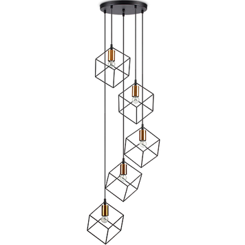 Люстра подвесная IDEAL LUX IL237664 ICE SP5 NERO 5хЕ27 IP20 чёрный IL237664 фото