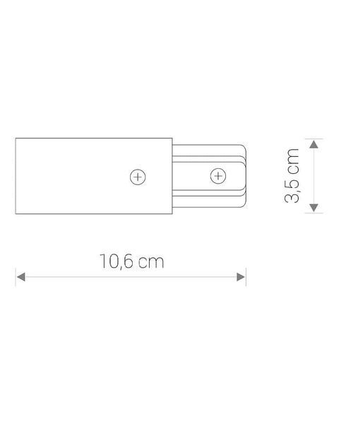 Токоввід Nowodvorski 9463 Profile power end cap IP20 Bl 9463 фото