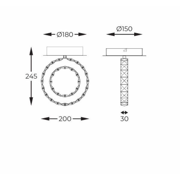 Светильник потолочный Zuma Line MX3713-1-3CT Girona Led 1x10W 3000K 1100Lm IP20 Chrome MX3713-1-3CT фото
