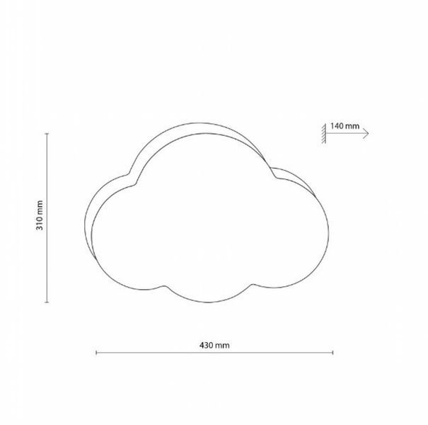 Світильник для дитячої кімнати CLOUD LINEN 2 TK Lighting TKL10006 2xE27 IP20 білий TKL10006 фото
