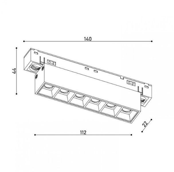 Светильник магнитный трековый KLOODI KDMG-LINE112 DL 6W 3K BK KDMG-LINE112 DL 6W 3K BK фото
