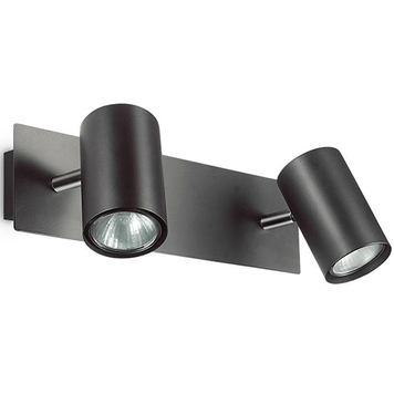 Бра спот IDEAL LUX IL156743 SSPOT AP2 NERO 2хGU10 IP20 чорний IL156743 фото