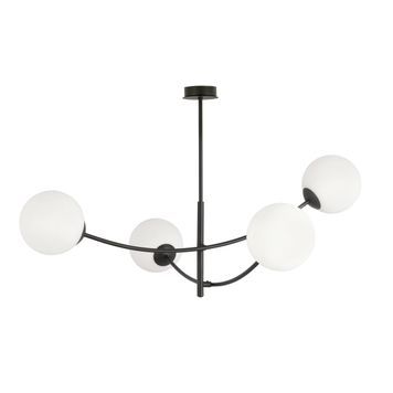 Стельовий світильник HUNTER 4 BLACK/OPAL Emibig 4хE14 IP20 чорний 1102/4 1102/4 фото