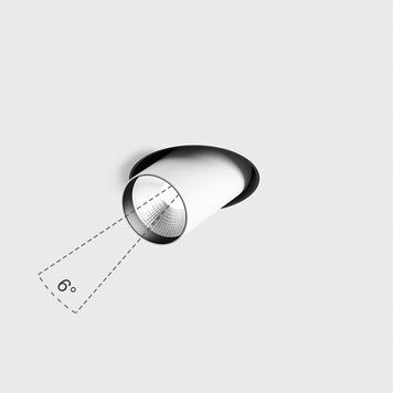 Світильник точковий TUB M OUT NB TRIMLESS, LED 9W, 750Lm, 3000K, 6&deg;, CRI>90, 220V, IP20, білий 01.0595.9.930.WH 01.0595.9.930.WH фото