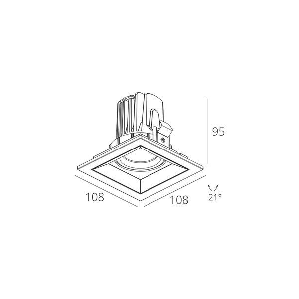 Вбудований світильник Skarlat RSL74071-A 12W WH+BK 3000K RSL74071-A 12W WH+BK 3000K фото