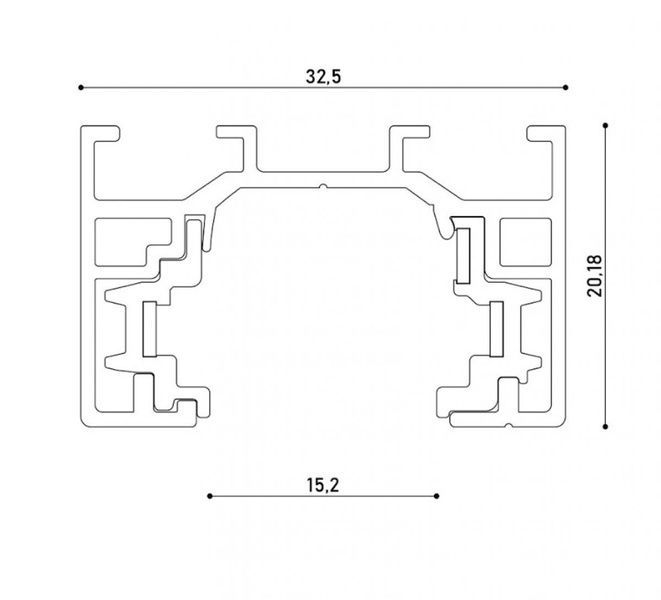 Трек однофазный 2м, черный KLOODI KDTR3-L320 2 BK KDTR3-L320_2 BK фото