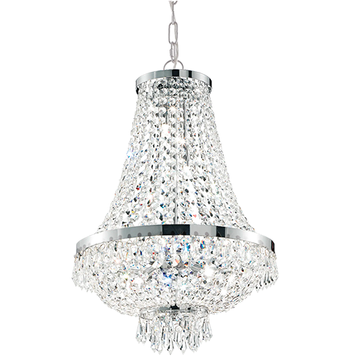 Хрустальная люстра IDEAL LUX IL114279 CAESAR SP12 CROMO 12xG9 хром IL114279 фото