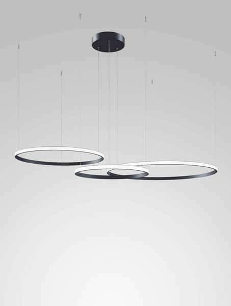 Светильник подвесной KLOODI KD-RG MULTI UP 900/1100/1300 199W 3000К BK KD-RG MULTI UP 900/1100/1300 BK фото