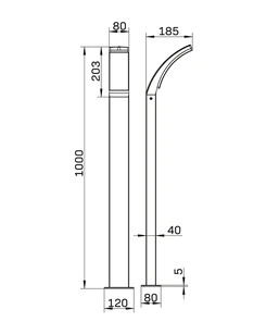 Уличный светильник Polux Amy LED 1x12W 4000K 1600Lm IP44 черный 5901508331366 5901508331366 фото