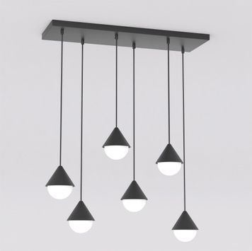 Подвесной светильник GIRO 6 BLACK Emibig 6хG9 IP20 чёрный 1661/6 1661/6 фото