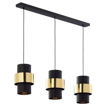 Підвісний світильник TK LIGHTING ТKL4378 CALISTO BLACK 3хЕ27 IP20 золотий ТKL4378 фото