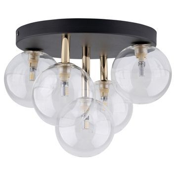 Стельовий світильник TK Lighting TKL758 NILOS BLACK/GOLD 5хЕ27 IP20 прозорий TKL758 фото