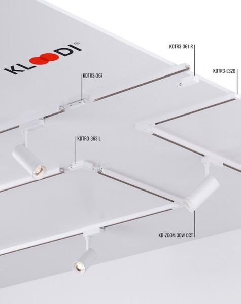 Трек однофазный 3м, черный KLOODI KDTR3-L330 3 BK KDTR3-L330_3 BK фото