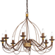 Светильник подвесной, люстра IDEAL LUX IL57194 CORTE SP8 RUGGINE 8хЕ14 IP20 медный IL57194 фото 1