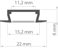 LED-профіль KLUS MICRO-K, 2 метри (KLUS_B3775ANODA_2) KLUS_B3775ANODA_2 фото