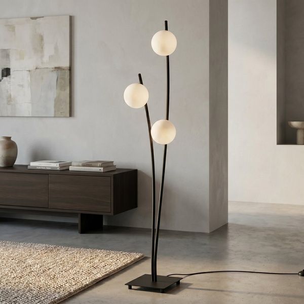 Торшер HUNTER LP3 BLACK/OPAL Emibig E14 IP20 черный 1102/LP3 1102/LP3 фото