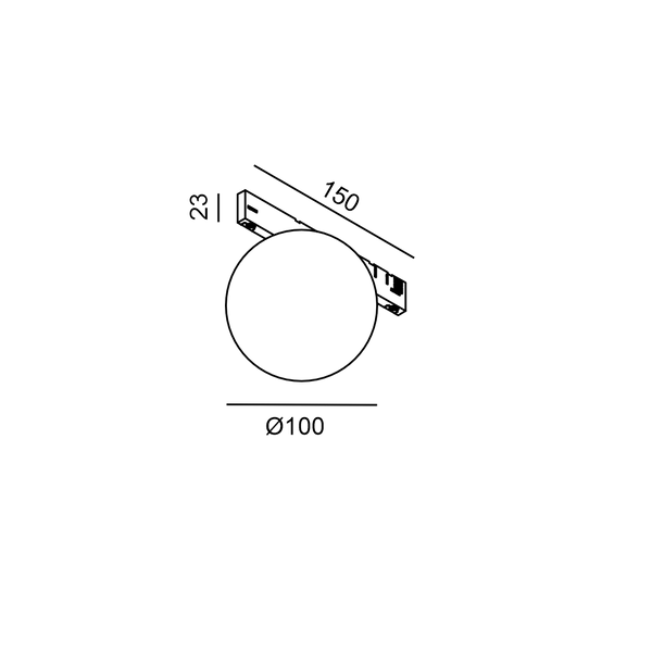 Трековый светильник MICRO_LINE SFERA, LED 4.5W, 3000K, 360&deg;, 247Lm, CRI>90, 48V, IP20, опаловый, черный 14.1001.5.930.BK фото