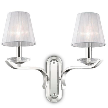 Бра IDEAL LUX IL59211 PEGASO AP2 BIANCO 2хЕ14 хром IL59211 фото