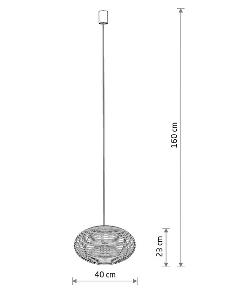 Підвісний світильник, люстра Nowodvorski 11153 Rattan S E27 1x25W IP20 Бежевий 11153 фото