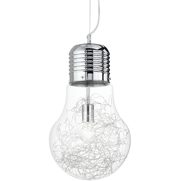 Люстра подвесная IDEAL LUX IL33662 LUCE MAX SP1 BIG 1хЕ27 IP20 хром IL33662 фото