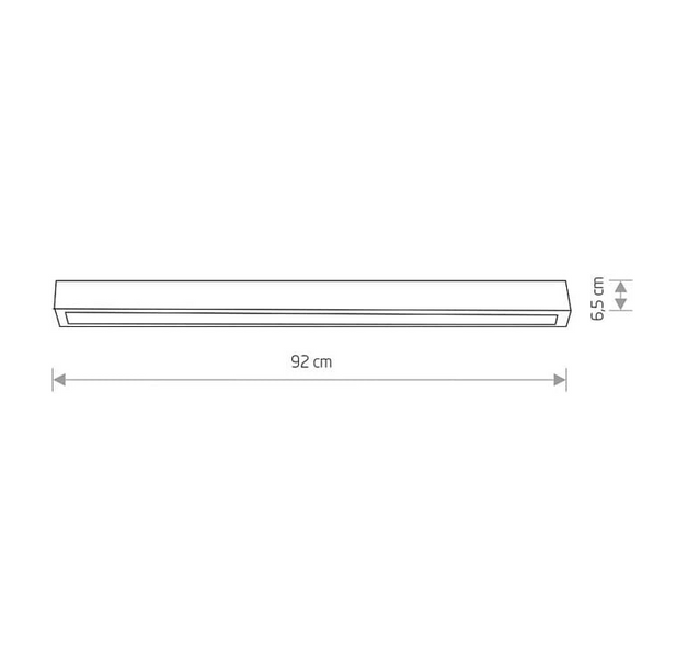 Светильник потолочный Nowodvorski 7598 Straight ceiling led T8LED 1x16W 3000K 2300Lm IP20 Черный 7598 фото