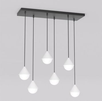 Подвесной светильник GIRO 6 BLACK WHITE Emibig 6хG9 IP20 черно-белый 1662/6 1662/6 фото