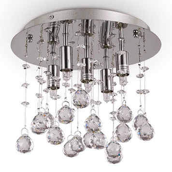 Потолочная люстра IDEAL-LUX IL94649 MOONLIGHT PL5 CROMO 5xG9 хром IL94649 фото