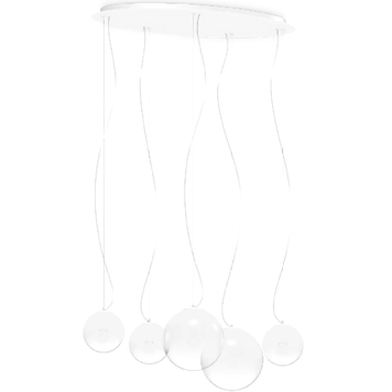 Підвісна люстра IDEAL LUX IL346632 MAPA CLEAR SP5 OPAL 5хЕ27 IP20 IL346632 фото